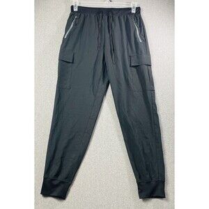 M MAROAUT Women's Black  Athletic Cargo Pants Zipper Pockets Size M